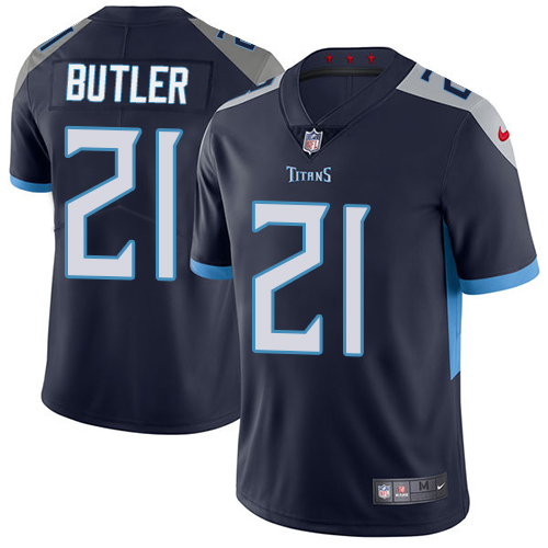Nike Titans #21 Malcolm Butler Navy Blue Alternate Men's Stitched NFL Vapor Untouchable Limited Jersey